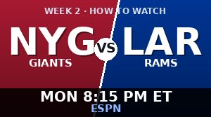 New York Giants vs Los Angeles Rams: how to watch and stream
