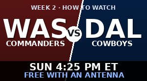 Washington Commanders vs Dallas Cowboys: how to watch and stream